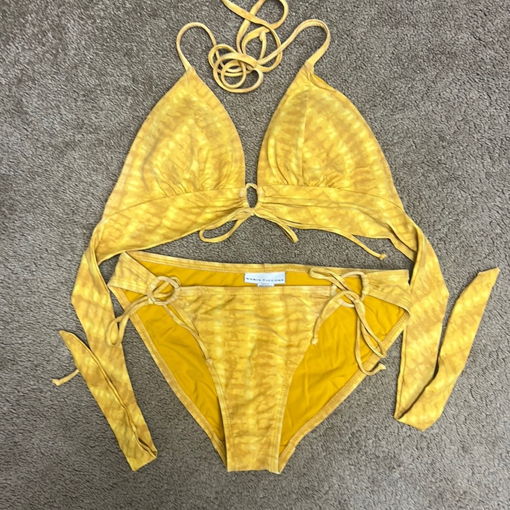 Robin Piccone Yellow Tie Dye Bikini - 2 pieces
